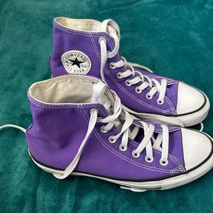 Purple Converse high tops